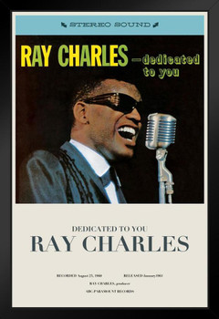 Ray Charles Dedicated To You Album Music Art Print Stand or Hang Wood Frame Display Poster Print 9x13