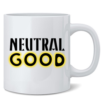 Neutral Good Roleplaying Game Alignment RPG Gamer Funny Cool Ceramic Coffee Mug Tea Cup Fun Novelty 12 oz