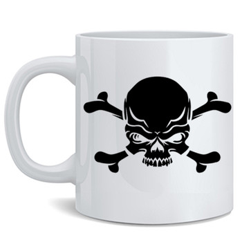 Poison Skull and Crossbones Logo Classic Rock Band Metal 80s Music Merchandise Ceramic Coffee Mug Tea Cup Fun Novelty 12 oz