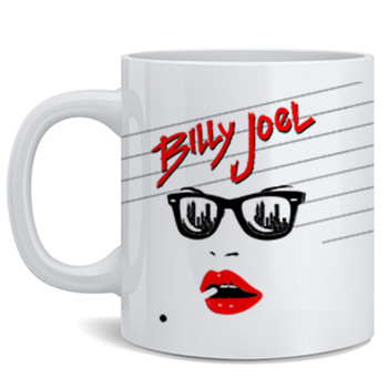 Billy Joel Uptown Girl Retro Face Logo Classic Rock Concert Tour 70s 80s Music Merchandise Ceramic Coffee Mug Tea Cup Fun Novelty 12 oz