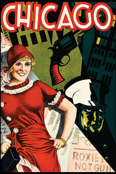 Chicago City Movie Play Roxie Retro Tourist Tourism Vintage Travel Ad Advertisement Cool Wall Decor Art Print Poster 12x18