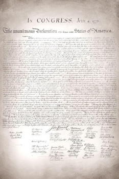 Declaration of Independence United States Original Reproduction Continental Congress Philadelphia 1776 Thick Paper Sign Print Picture 8x12