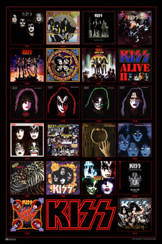 Kiss Album Cover Posters Wall Decor Rock Retro Vintage Decor Heavy Metal Wall Art Kiss Band Posters Music Posters Cool Vinyl Record Display Vintage Make Up Cool Wall Decor Art Print Poster 12x18