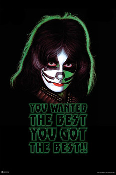 Kiss Poster Catman Peter Criss Solo Album You Wanted the Best You Got the Best Kiss Band Merchandise Kiss Collectibles Kiss Memorabilia Heavy Metal Merch 1970s Stretched Canvas Art Wall Decor 16x24