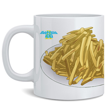 Mob Psycho 100 Mug French Fries Logo Funny Crunchyroll Japanese Anime Merchandise Webtoon Manga Series Anime Mug Season 1 Season 2 Merch Ceramic Coffee Mug Tea Cup Fun Novelty Gift 12 oz