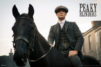 Peaky Blinders Poster Tommy Riding on a Horse Thomas Shelby Peaky Blinders Merchandise Peaky Blinders Print Shelby Company Limited Tommy Television Series TV Stretched Canvas Art Wall Decor 16x24