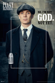 Peaky Blinders Poster Tommy Shelby I'm Not God Not Yet Cillian Murphy Peaky Blinders Merch Peaky Blinders Print Shelby Company Limited Tommy TV Show Cool Wall Decor Art Print Poster 24x36