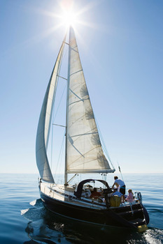 A Family Going Sailing on Sailboat Yacht Photo Photograph Cool Wall Decor Art Print Poster 18x12