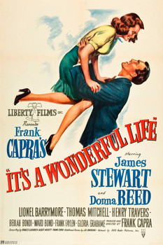 Its A Wonderful Life 1946 Movie Poster Christmas Movie Holiday Retro Vintage Holiday Decorations James Stewart Donna Reed Vintage Movie Poster Frank Capra Cool Wall Decor Art Print Poster 12x18
