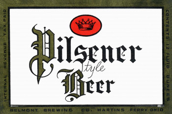 Belmont Brewery Ohio Pilsner Beer Pilsener Style Beer Vintage Brewery Decor Retro Decor Man Cave Stuff Bar Accessories Kitchen Decor Beer Signs Craft Beer Cool Wall Decor Art Print Poster 24x36