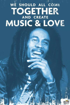 Bob Marley Come Together Create Music Love Cool Wall Decor Art Print Poster 24x36