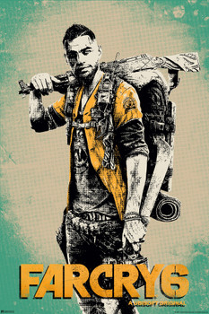 Far Cry 6 Poster Dani Male Character Video Game Gaming Gamer Merchandise Collectibles Collectors Edition Merch Game Art Gift Home Room Play Cool Picture Cool Wall Decor Art Print Poster 12x18