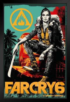 Far Cry 6 Dani Female Character Video Game Gaming Gamer Far Cry Merchandise Collectibles Collectors Edition Far Cry Merch Far Cry 6 Poster Far Cry Game Stand or Hang Wood Frame Display 9x13