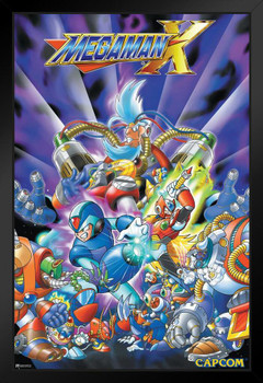 Mega Man X Cover Box Art Video Game Video Gamer Classic Retro Vintage 90s Gaming MegaMan Capcom Legacy Collection Megaman 11 Mega Man X Dr Wily Art Print Stand or Hang Wood Frame Display 9x13