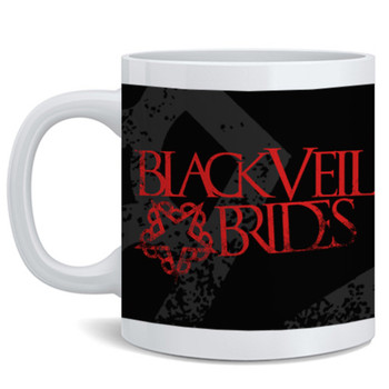 Black Veil Brides Mug Logo Black and Red Music Andy Biersack Black Veil Brides Merch BVB Band Merch Fallen Angels Black Veil Brides Merchandise Ceramic Coffee Mug Tea Cup Fun Novelty Gift 12 oz