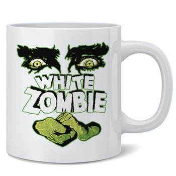 White Zombie Vintage Horror Movie Merchandise Bela Lugosi Zombie Movie Halloween Mug Horror Coffee Mug Spooky Creepy Horror Collectibles Ceramic Coffee Mug Tea Cup Fun Novelty Gift 12 oz