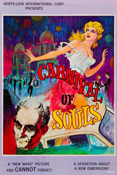 Laminated Carnival of Souls 1962 Retro Vintage Horror Movie Poster Horror Movie Merchandise Cult Classic Film Spooky Halloween Decorations Collectibles Memorabilia Poster Dry Erase Sign 24x36