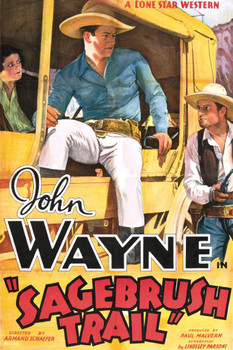 John Wayne Sagebrush Trail Western Movie Retro Vintage Classic Hollywood Cowboy Memorabilia Collectibles Western Decor Man Cave Decor John Wayne Movies Thick Paper Sign Print Picture 8x12