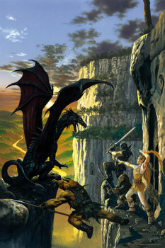 Darkstone Dragon by Ciruelo Fantasy Painting Gustavo Cabral Cool Wall Art Print Poster 12x18