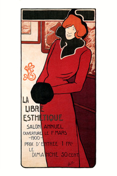 La Libre Esthetique Madam Free Vintage Illustration Travel Art Deco Vintage French Wall Art Nouveau French Advertising Vintage Poster Prints Art Nouveau Decor Cool Wall Decor Art Print Poster 12x18