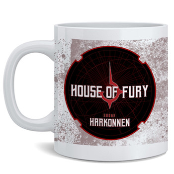 Dune House Harkonnen Logo House of Fury Beast Rabban Image Movie Merch Official Merchandise 2021 Frank Herbert Book Series Kitchen Accessories Ceramic Coffee Mug Tea Cup Fun Novelty Gift 12 oz