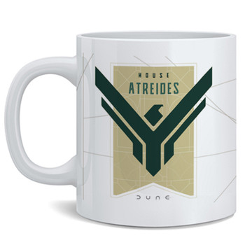 Dune House Atreides Logo Duke Leto Paul Image Movie Merch Official Merchandise 2021 Frank Herbert Book Series Kitchen Accessories Ceramic Coffee Mug Tea Cup Fun Novelty Gift 12 oz