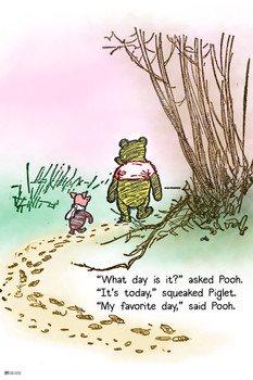 Winnie the Pooh Today Print Poster 12x18