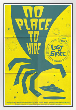 Lost In Space Pilot Episode No Place to Hide by Juan Ortiz White Wood Framed Poster 14x20