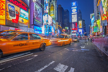 Times Square Midtown Manhattan New York City NYC Illuminated Photo Photograph Cool Wall Decor Art Print Poster 18x12