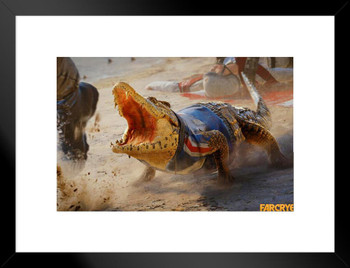 Far Cry 6 Guapo Crocodile Amigo Video Game Gaming Gamer Far Cry Merchandise Collectibles Collectors Edition Far Cry Merch Far Cry 6 Poster Far Cry Game Matted Framed Wall Decor Art Print 20x26