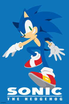 Sonic the Hedgehog Character Sega Video Game Gaming Stretched Canvas Art Wall Decor 16x24
