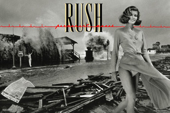 Rush Permanent Waves Album Cover Art Retro Vintage Style Rock Band Music Stretched Canvas Art Wall Decor 16x24