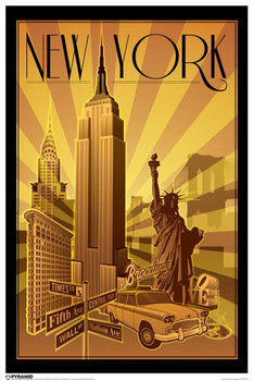 New York Decoscape Stretched Canvas Art Wall Decor 16x24