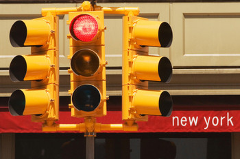 Traffic Lights CLose Up New York City NYC Photo Photograph Cool Wall Decor Art Print Poster 18x12