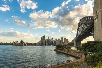 View of Sydney Skyline with Sydney Opera House from Kirribilli Photo Photograph Cool Wall Decor Art Print Poster 18x12