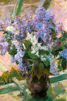 Mary Cassatt Lilacs in a Window Impressionist Art Posters Claude Monet Prints Nature Landscape Painting Claude Monet Canvas Wall Art French Wall Decor Monet Art Cool Wall Decor Art Print Poster 16x24