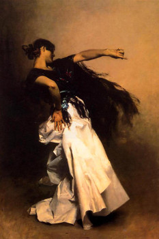 John Singer Sargent Spanish Dancer Realism Sargent Painting Artwork Woman Portrait Wall Decor Oil Painting French Poster Prints Fine Artist Decorative Wall Art Cool Wall Decor Art Print Poster 16x24