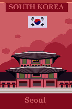 Seoul South Korea Retro Travel Tourism Cool Wall Decor Art Print Poster 16x24