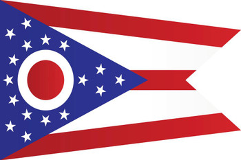 Ohio State Flag Buckeye State Flag Cleveland Cincinnati Columbus Education Patriotic Posters American Flag Poster of Flags for Wall Decor Flags Poster US Cool Wall Decor Art Print Poster 16x24