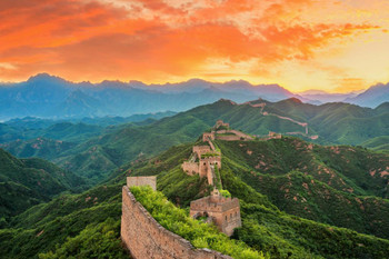 Dramatic Sky Above the Great Wall Of China Photo Photograph Cool Wall Decor Art Print Poster 24x16