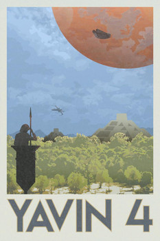Yavin 4 Rebel Base Fantasy Travel Movie Cool Wall Decor Art Print Poster 16x24