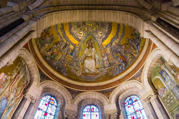 Interior of Basilica of the Sacred Heart of Paris Photo Photograph Cool Wall Decor Art Print Poster 24x16