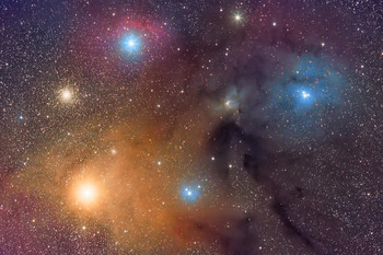 Rho Ophiuchi Cloud Complex Forever Dark Nebula Photo Photograph Cool Wall Decor Art Print Poster 24x16