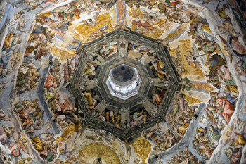 Dome Frescoes Cathedral of Saint Mary Florence Photo Photograph Cool Wall Decor Art Print Poster 24x16