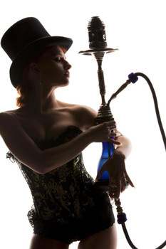 Sexy Cabaret Dancer in Corset with Hookah Photo Photograph Cool Wall Decor Art Print Poster 16x24