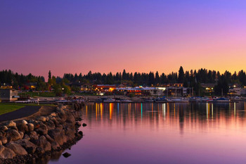 McCall and Payette Lake Idaho at Sunset Photo Photograph Cool Wall Decor Art Print Poster 24x16