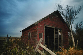 Old Abandoned Red Shed Outbuilding Building Photo Photograph Cool Wall Decor Art Print Poster 24x16