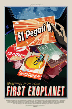 Greetings From Your First Exoplanet NASA Space Travel Cool Wall Decor Art Print Poster 16x24