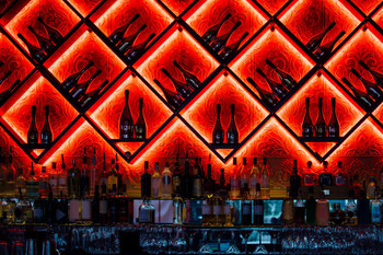 Alcohol Displayed in Nightclub Bar Neon Lights Photo Photograph Cool Wall Decor Art Print Poster 24x16