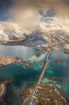 Lofoten Islands in Norway Aerial View Photo Photograph Cool Wall Decor Art Print Poster 16x24